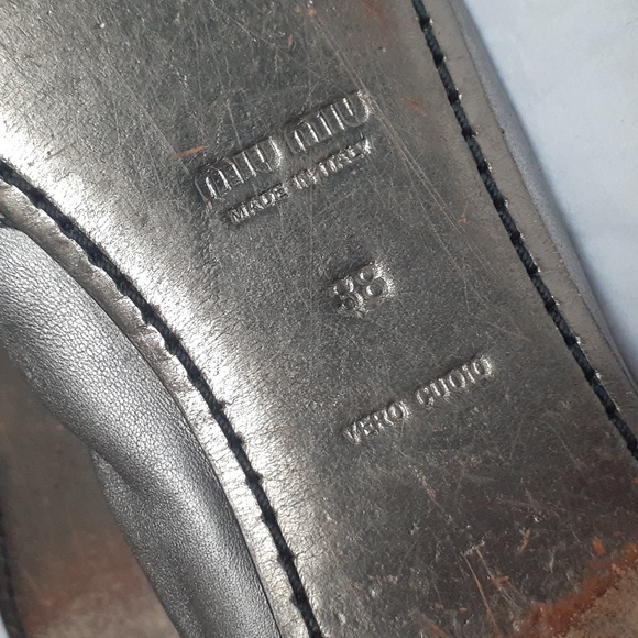 Miu miu pointy toe flats with rhinestones 38 / 7.5 - Picture 9 of 11